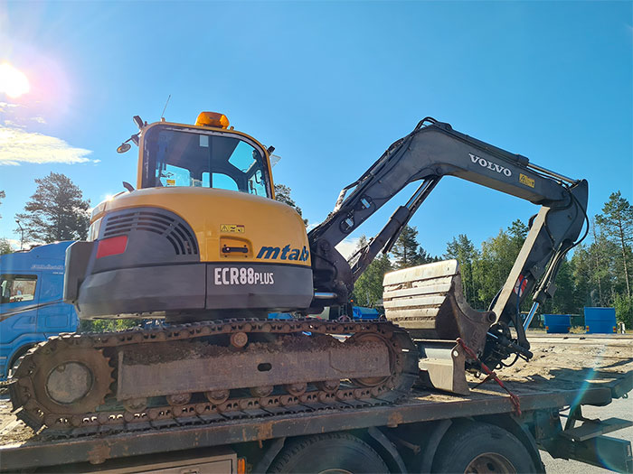 Maskintransporter i Västerbottens inland